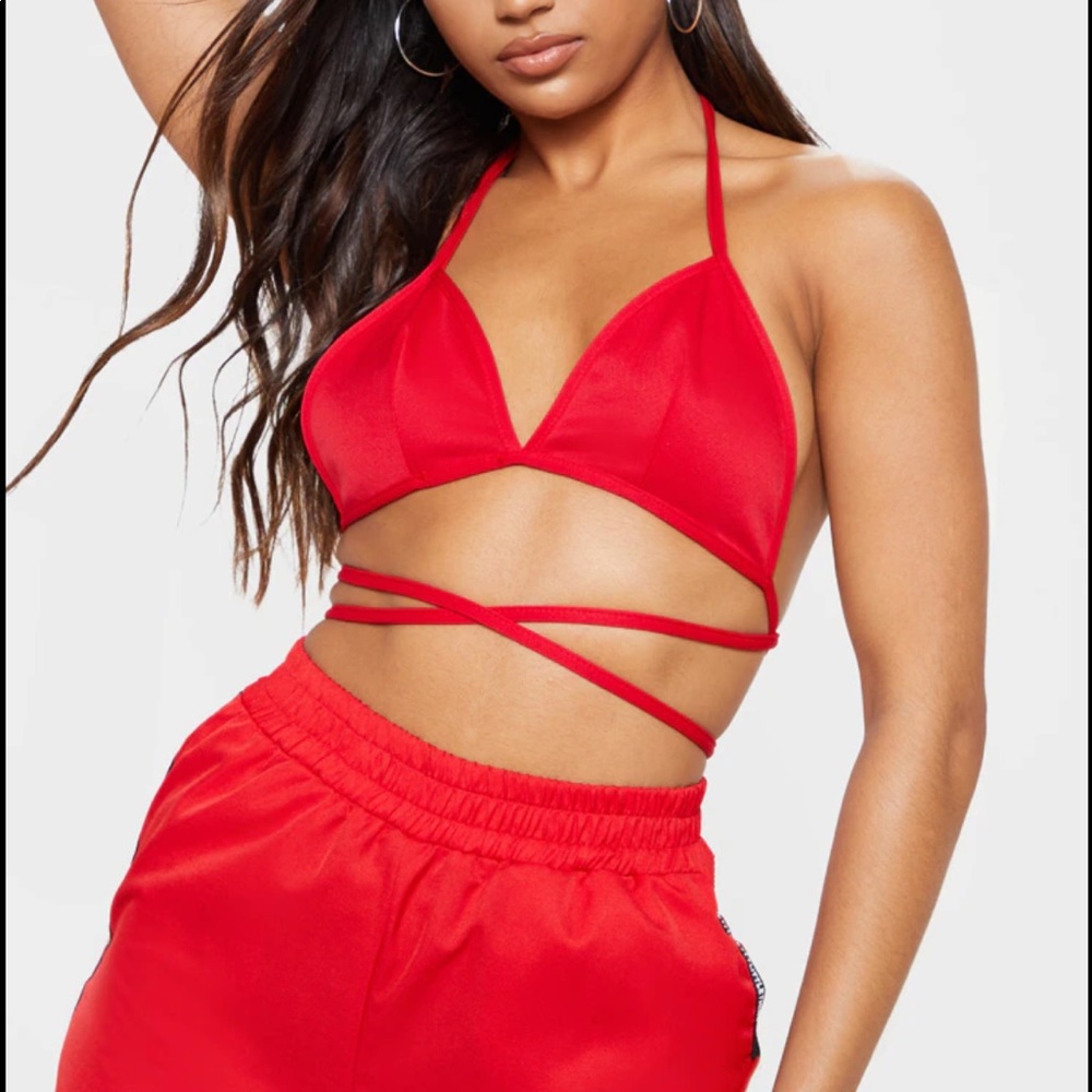 PLT Red Harness Bralet (Size 0)